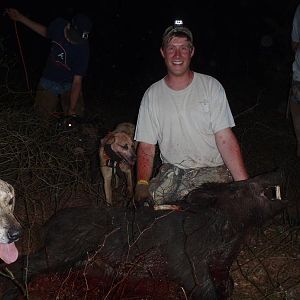Hog from Texas with a knife