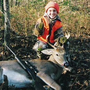 Garrett's 1st Deer Nov. 6, 2004