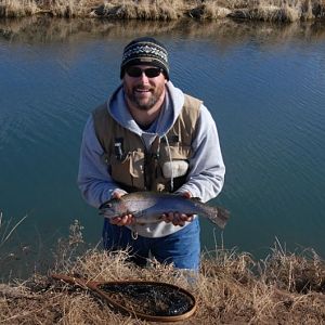 My biggest trout yet: 21.5" fat bow from Silver Creek.