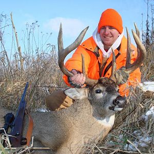 Cousin Matt Haas's 155" Wisconsin 8 point again