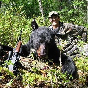 Seth's massive Ontario Black Bear, Shot on the Charge!!!