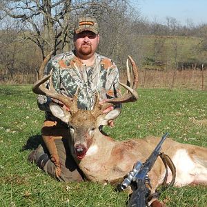 Ryan Monster Missouri buck, Nov. 7th 2010. Harvested with his 45-70.