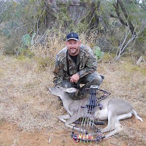 1st deer taken with my bow.  Laredo, TX November 24, 2010.