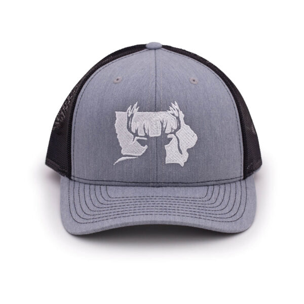 front view of ball cap branded Iowa Whitetail - embroidered Richardson hat